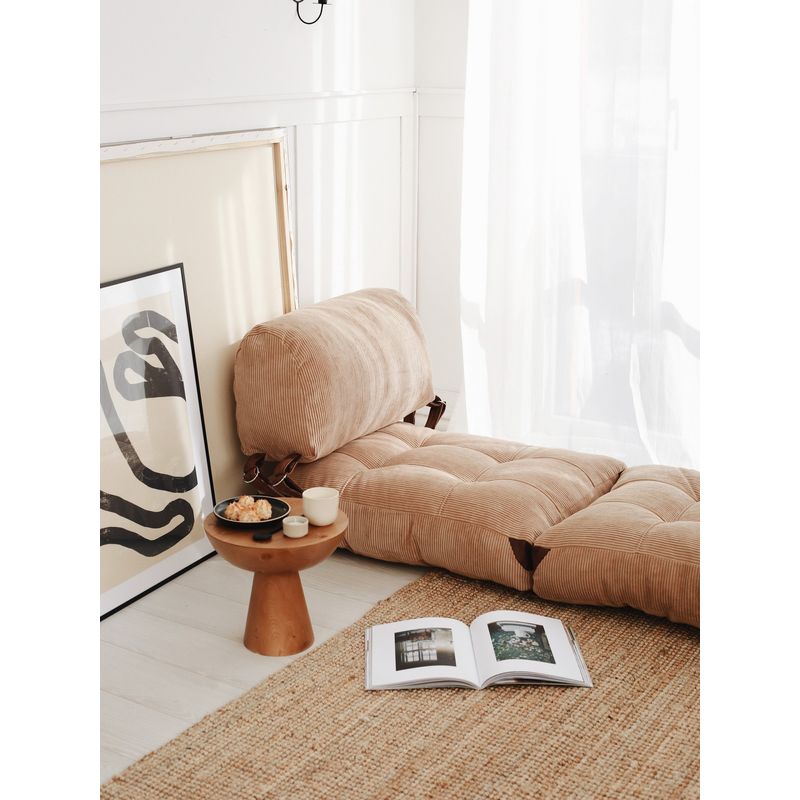 Casa si Gradina - Mobilier - Canapele si coltare - Canapele - Canapea extensibila 1 loc, Hanah Home, catifea, camel, 80x70x60 cm - Infinity.ro