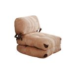 Casa si Gradina - Mobilier - Canapele si coltare - Canapele - Canapea extensibila 1 loc, Hanah Home, catifea, camel, 80x70x60 cm - Infinity.ro