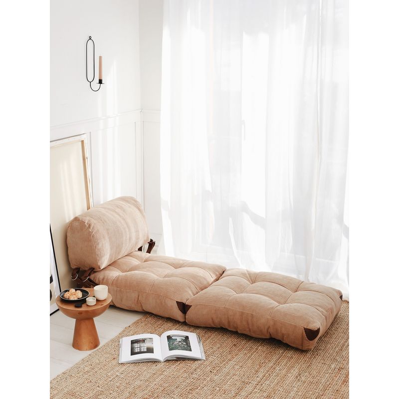 Casa si Gradina - Mobilier - Canapele si coltare - Canapele - Canapea extensibila 1 loc, Hanah Home, catifea, camel, 80x70x60 cm - Infinity.ro