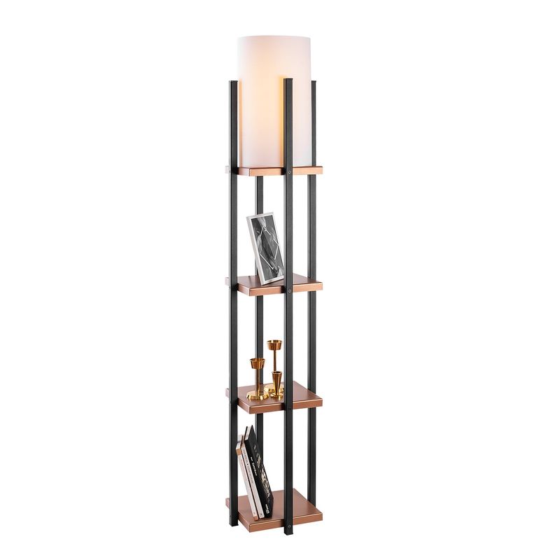Casa si Gradina - Corpuri si surse de iluminat - Veioze si lampi - Lampadare - Lampadar, Opviq, metal, negru cupru, 25x25x130 cm, 211LMP1103 - Infinity.ro