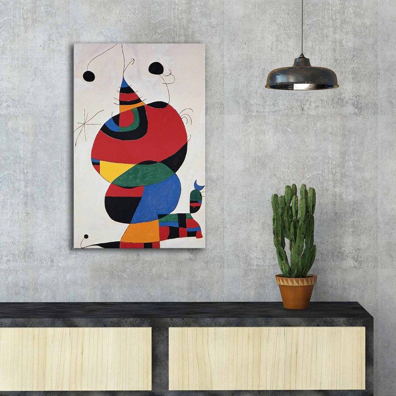 Casa si Gradina - Decoratiuni - Tablouri - Tablou decorativ pe panza, Wallxpert, multicolor, 45x70 cm, panza piele de caprioara, rama lemn - Infinity.ro
