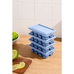 Casa si Gradina - Bucatarie si vesela - Accesorii bar - Forme cuburi de gheata - Forme cuburi de gheata, Hermia, 100% plastic, albastru, 7.5x12.5x3.5 cm, set 4 bucati - Infinity.ro