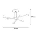 Casa si Gradina - Corpuri si surse de iluminat - Lustre si pendule - Candelabru, Opviq, metal, vintage, 64x64x30 cm - Infinity.ro
