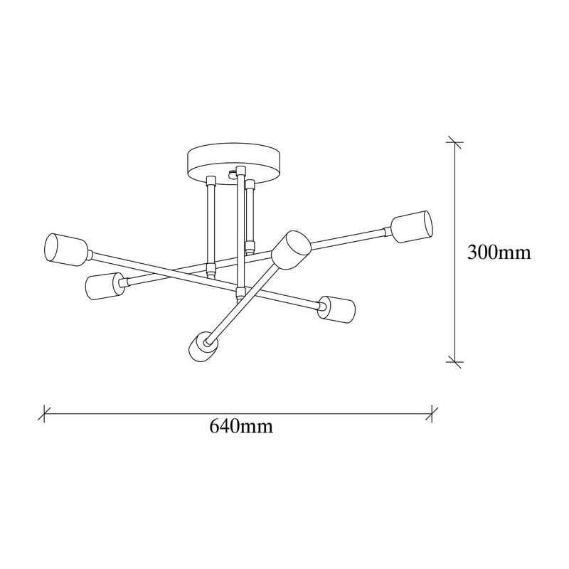 Casa si Gradina - Corpuri si surse de iluminat - Lustre si pendule - Candelabru, Opviq, metal, vintage, 64x64x30 cm - Infinity.ro
