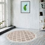 Casa si Gradina - Textile si covoare - Covoare - Covoare casa - Covor, Conceptum Hypnose, crem maro, 180x180 cm, 100% poliester, antiderapant - Infinity.ro