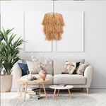 Casa si Gradina - Corpuri si surse de iluminat - Lustre si pendule - Candelabru, Opviq, metal si rafie, natural, 30x20x115 cm - Infinity.ro