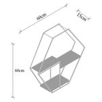 Casa si Gradina - Mobilier - Biblioteci si rafturi - Rafturi - Raft de perete, Hanah Home, lemn molid, negru nuc, 60x53x15 cm - Infinity.ro