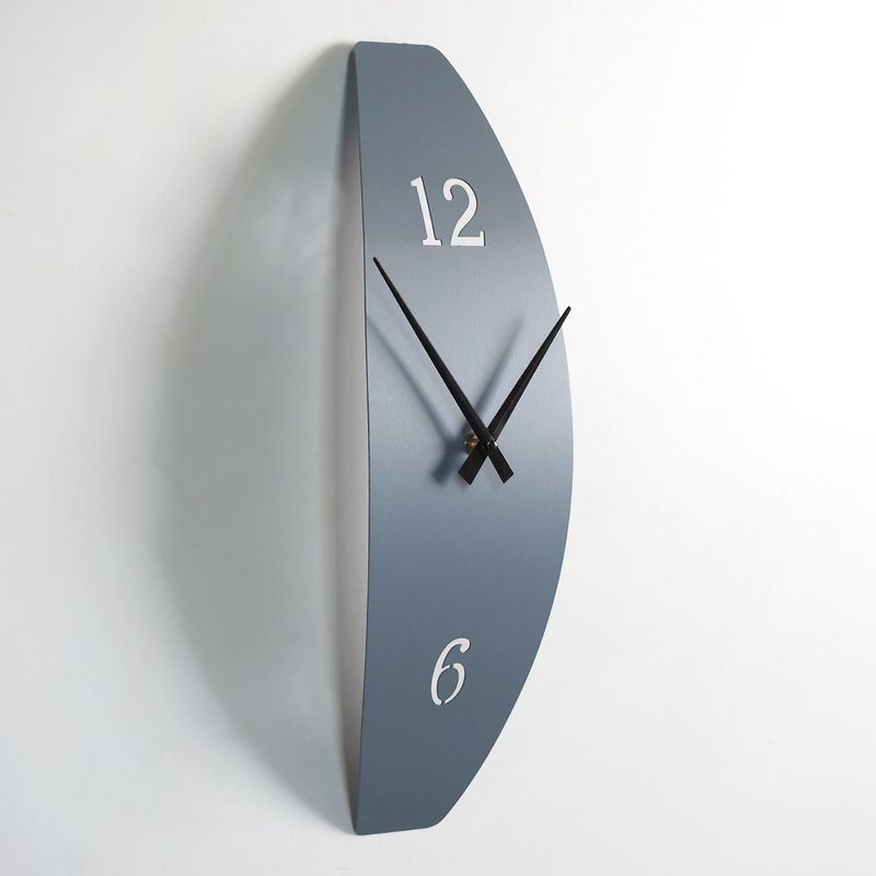 Casa si Gradina - Decoratiuni - Ceasuri - Ceas de perete decorativ, Wallxpert, otel, albastru, 15x46 cm - Infinity.ro