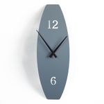 Casa si Gradina - Decoratiuni - Ceasuri - Ceas de perete decorativ, Wallxpert, otel, albastru, 15x46 cm - Infinity.ro
