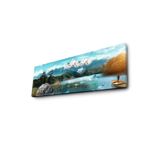 Casa si Gradina - Decoratiuni - Tablouri - Tablou canvas decorativ cu led, Wallxpert, multicolor, 30x90 cm, panza piele de caprioara, rama lemn, 254LED1212 - Infinity.ro