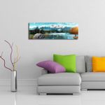 Casa si Gradina - Decoratiuni - Tablouri - Tablou canvas decorativ cu led, Wallxpert, multicolor, 30x90 cm, panza piele de caprioara, rama lemn, 254LED1212 - Infinity.ro