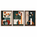 Casa si Gradina - Decoratiuni - Tablouri - Tablou decorativ cu rama, Wallxpert, mdf, multicolor, 50x70x3.5 cm, set 3 bucati - Infinity.ro