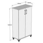 Casa si Gradina - Mobilier - Dulapuri si sifoniere - Dulapuri pantofi - Dulap pantofi, Hanah Home, pal melaminat, nuc si alb, 72x32,5x120 cm - Infinity.ro