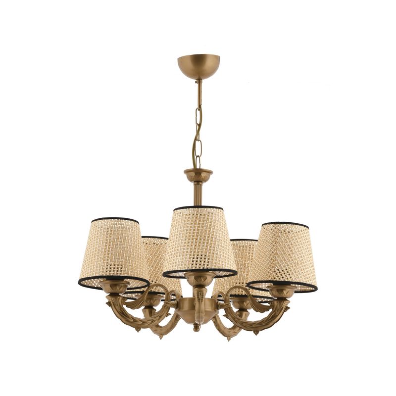 Casa si Gradina - Corpuri si surse de iluminat - Lustre si pendule - Lustra, Opviq, metal, negru auriu crem, 65 cm - Infinity.ro