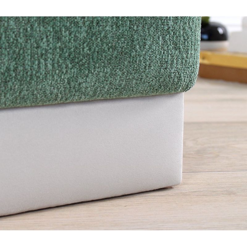 Casa si Gradina - Mobilier - Scaune si fotolii - Tabureti - Taburet, Atelier Del Sofa, bumbac si in, verde, 45x45x45 cm, 209FLF1397 - Infinity.ro