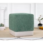 Casa si Gradina - Mobilier - Scaune si fotolii - Tabureti - Taburet, Atelier Del Sofa, bumbac si in, verde, 45x45x45 cm, 209FLF1397 - Infinity.ro