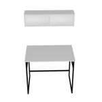Casa si Gradina - Mobilier - Mese si birouri - Birouri - Birou de studiu, Hanah Home, pal melaminat, alb negru, 90x60x75 cm - Infinity.ro