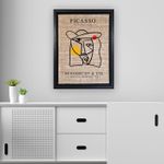 Casa si Gradina - Decoratiuni - Tablouri - Tablou canvas decorativ, Wallxpert, multicolor, 100% iuta, rama lemn, 36x46 cm, Picasso - Infinity.ro