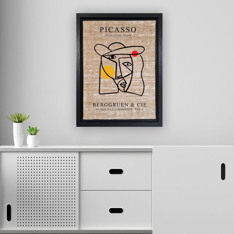 Casa si Gradina - Decoratiuni - Tablouri - Tablou canvas decorativ, Wallxpert, multicolor, 100% iuta, rama lemn, 36x46 cm, Picasso - Infinity.ro