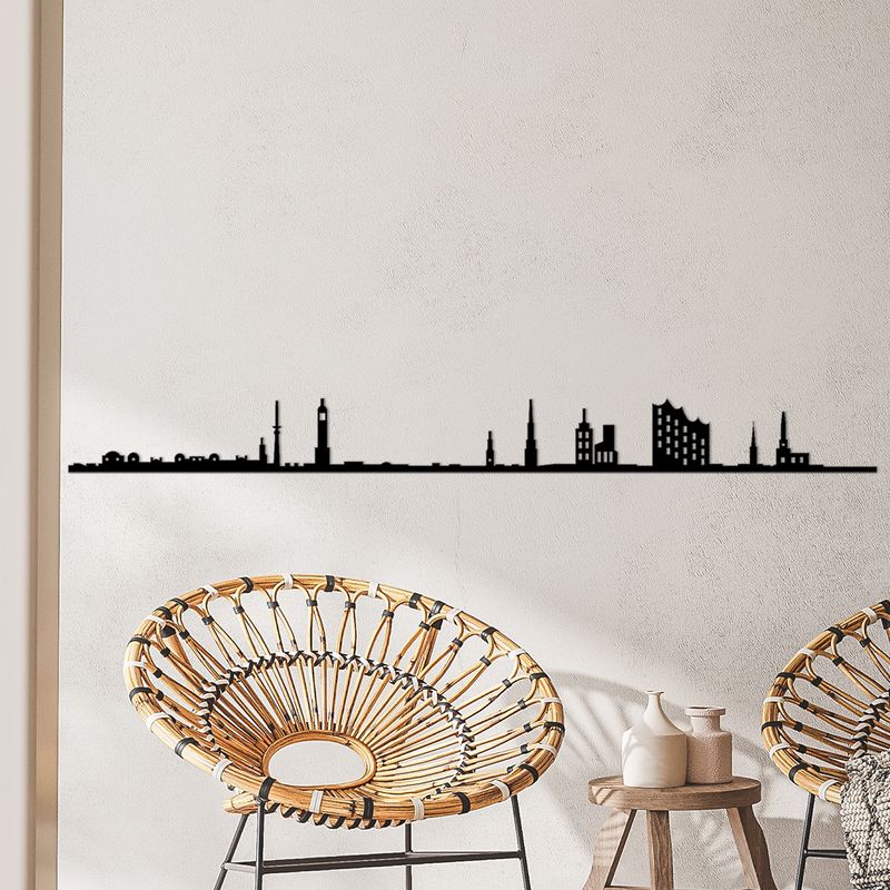 Casa si Gradina - Decoratiuni - Stickere decorative - Accesoriu decorativ de perete, Wallxpert, metal, negru, 120x0.15x11 cm - Infinity.ro