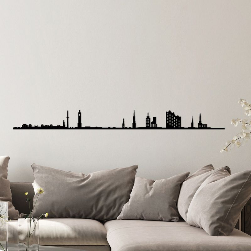 Casa si Gradina - Decoratiuni - Stickere decorative - Accesoriu decorativ de perete, Wallxpert, metal, negru, 120x0.15x11 cm - Infinity.ro