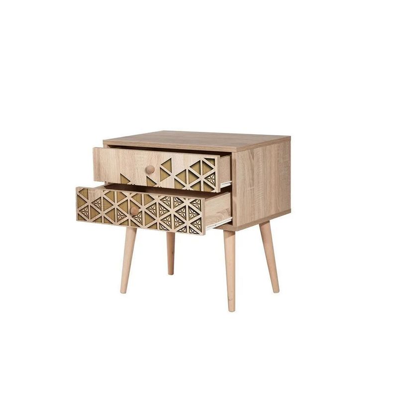 Casa si Gradina - Mobilier - Comode si corpuri - Noptiere - Noptiera, Hanah Home, pal melaminat, stejar sonoma, 60x40x61 cm, 863SPH3502 - Infinity.ro