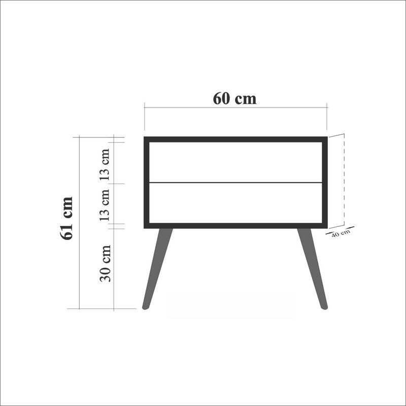 Casa si Gradina - Mobilier - Comode si corpuri - Noptiere - Noptiera, Hanah Home, pal melaminat, stejar sonoma, 60x40x61 cm, 863SPH3502 - Infinity.ro