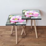 Casa si Gradina - Mobilier - Mese si birouri - Masute de cafea - Set masute de cafea, Hanah Home, mdf, multicolor, picioare lemn fag, 35x35x47 cm - Infinity.ro