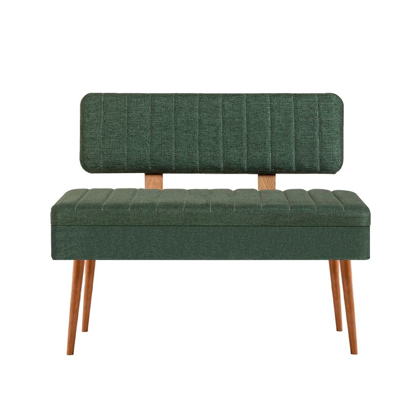 Casa si Gradina - Mobilier - Canapele si coltare - Banchete - Banca, Hanah Home, panou din lemn acoperit cu melamina, pin atlantic si verde, 110x82.5x40 cm - Infinity.ro