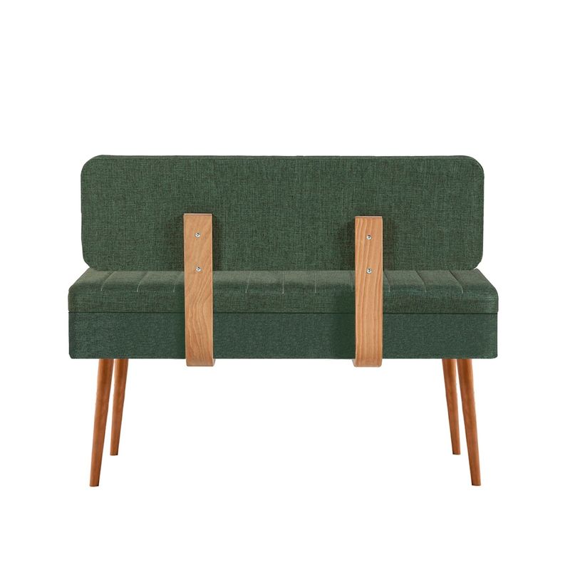 Casa si Gradina - Mobilier - Canapele si coltare - Banchete - Banca, Hanah Home, panou din lemn acoperit cu melamina, pin atlantic si verde, 110x82.5x40 cm - Infinity.ro