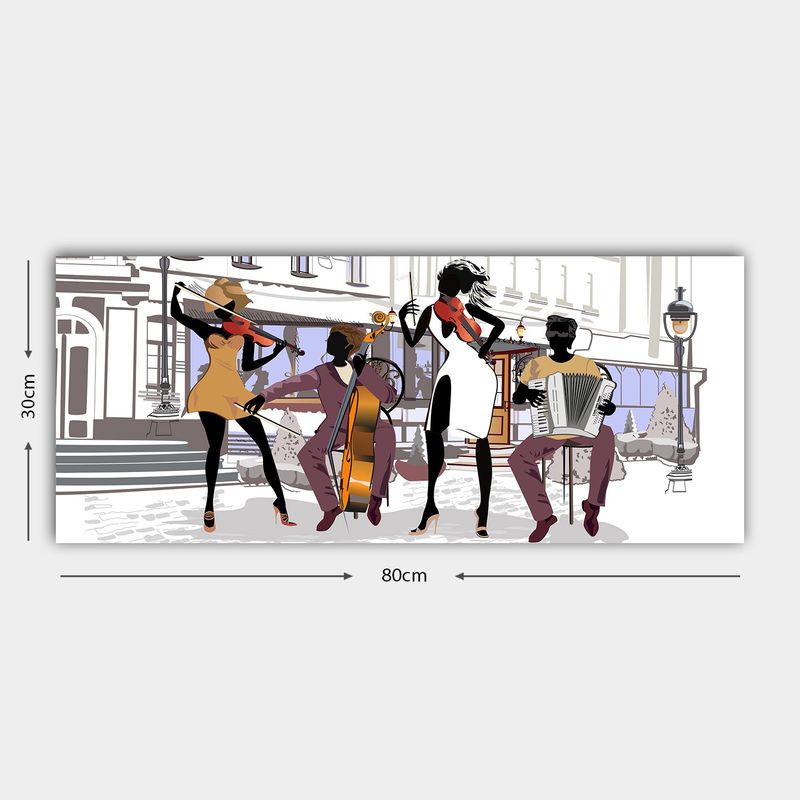 Casa si Gradina - Decoratiuni - Tablouri - Tablou decorativ pe panza, Wallxpert, multicolor, 30x80 cm, panza, rama lemn - Infinity.ro