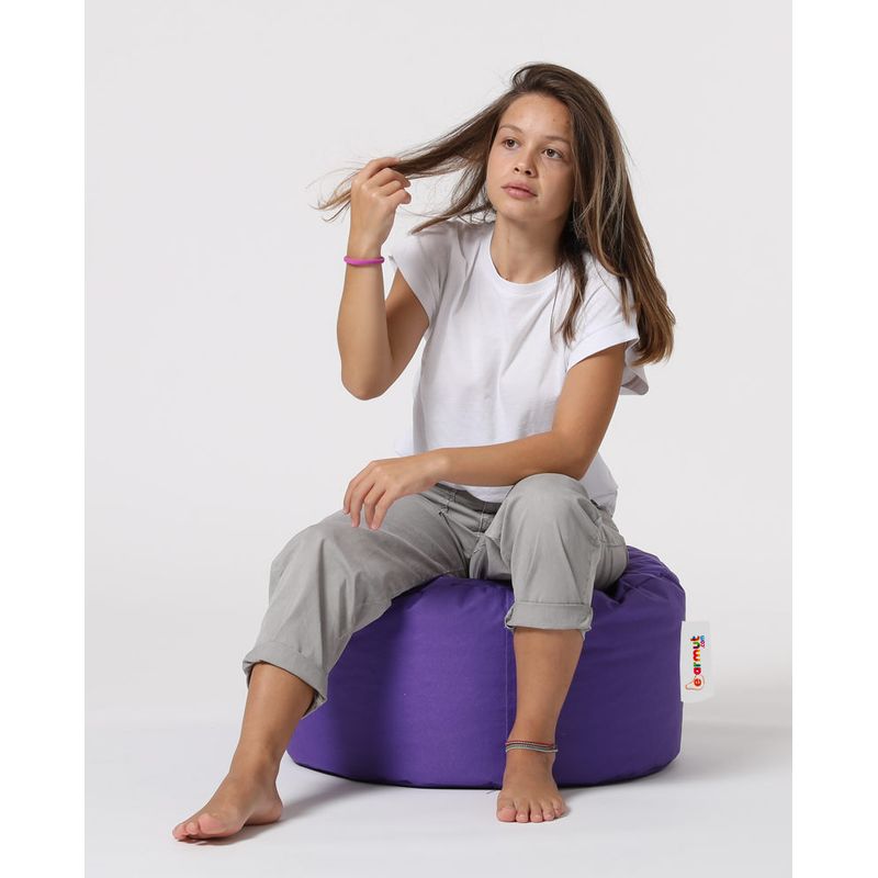 Casa si Gradina - Mobilier - Scaune si fotolii - Tabureti - Taburet rotund, Hanah Home, poliester, mov, 55x55x30 cm - Infinity.ro