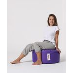 Casa si Gradina - Mobilier - Scaune si fotolii - Tabureti - Taburet rotund, Hanah Home, poliester, mov, 55x55x30 cm - Infinity.ro