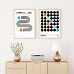 Casa si Gradina - Decoratiuni - Tablouri - Tablou decorativ cu rama, Wallxpert, mdf, multicolor, 50x70 cm, set 2 bucati, 693BSE3024 - Infinity.ro