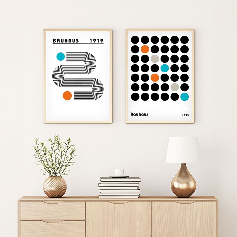 Casa si Gradina - Decoratiuni - Tablouri - Tablou decorativ cu rama, Wallxpert, mdf, multicolor, 50x70 cm, set 2 bucati, 693BSE3024 - Infinity.ro