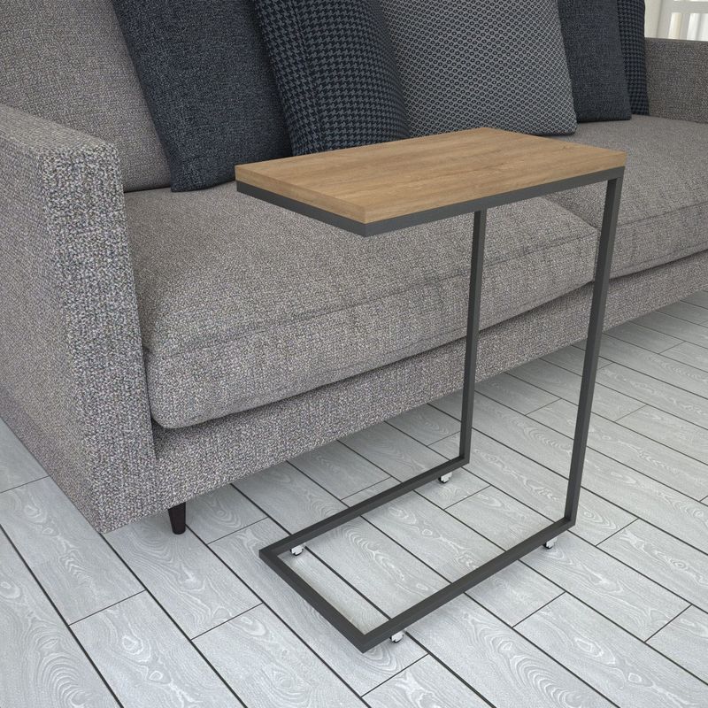 Casa si Gradina - Mobilier - Mese si birouri - Mese living - Masuta laterala, Hanah Home, pal melaminat, stejar, 46x26x62 cm, 801CMY2881 - Infinity.ro