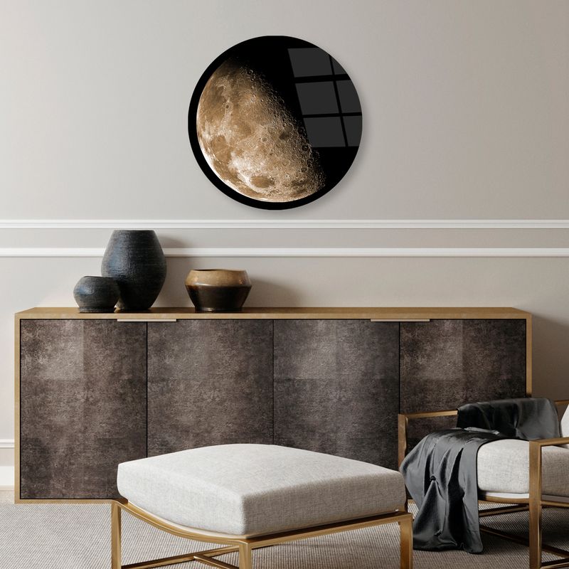 Casa si Gradina - Decoratiuni - Tablouri - Tablou decorativ din sticla calita, Wallxpert, multicolor, diametru 30 cm, grosime 4 mm - Infinity.ro