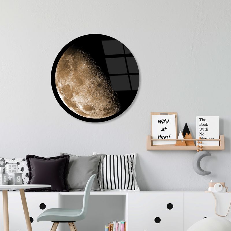 Casa si Gradina - Decoratiuni - Tablouri - Tablou decorativ din sticla calita, Wallxpert, multicolor, diametru 30 cm, grosime 4 mm - Infinity.ro