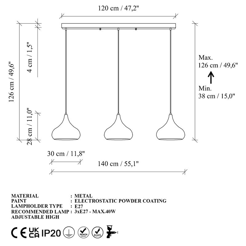 Casa si Gradina - Corpuri si surse de iluminat - Lustre si pendule - Candelabru, Opviq, metal, vintage, 140x30x126 cm - Infinity.ro
