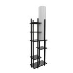 Casa si Gradina - Corpuri si surse de iluminat - Veioze si lampi - Lampadare - Lampadar, Opviq, lemn compozit si mdf, negru alb, 45x25x160 cm - Infinity.ro