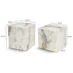 Casa si Gradina - Mobilier - Mese si birouri - Masute de cafea - Set masute laterale, Hanah Home, mdf, freesia marble, 40x40x40 cm, 40x40x45 cm - Infinity.ro