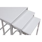 Casa si Gradina - Mobilier - Mese si birouri - Masute de cafea - Set masute cuib, Hanah Home, cadru metal, alb, blat mdf, 3 bucati - Infinity.ro