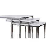 Casa si Gradina - Mobilier - Mese si birouri - Masute de cafea - Set masute cuib, Hanah Home, cadru metal, alb, blat mdf, 3 bucati - Infinity.ro