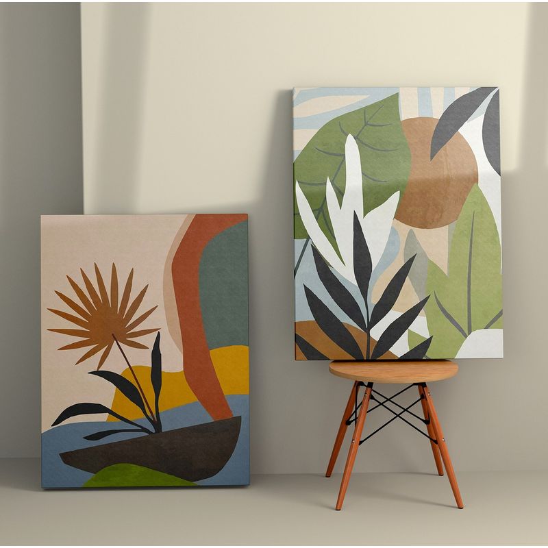 Casa si Gradina - Decoratiuni - Tablouri - Tablou decorativ canvas, Wallxpert, multicolor, 50x70 cm, set 2 piese - Infinity.ro