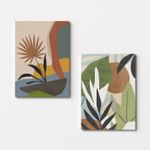 Casa si Gradina - Decoratiuni - Tablouri - Tablou decorativ canvas, Wallxpert, multicolor, 50x70 cm, set 2 piese - Infinity.ro