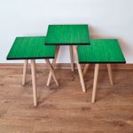 Casa si Gradina - Mobilier - Mese si birouri - Masute de cafea - Set mese cuib, Hanah Home, mdf, verde, 35x35x52 cm - Infinity.ro