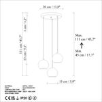 Casa si Gradina - Corpuri si surse de iluminat - Lustre si pendule - Candelabru, Opviq, metal, portocaliu, diametru 45 cm, inaltime reglabila - Infinity.ro