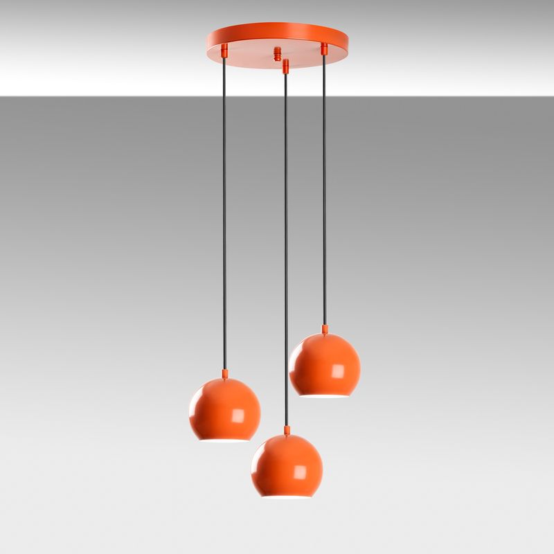Casa si Gradina - Corpuri si surse de iluminat - Lustre si pendule - Candelabru, Opviq, metal, portocaliu, diametru 45 cm, inaltime reglabila - Infinity.ro