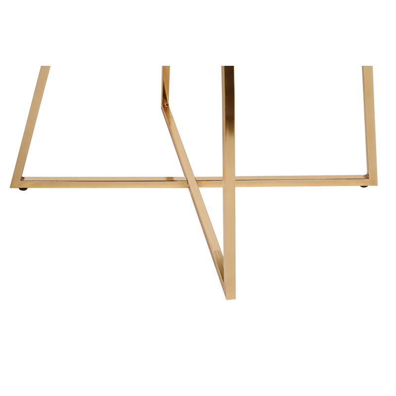 Casa si Gradina - Mobilier - Scaune si fotolii - Scaune - Set scaune, Hanah Home, metal, catifea, auriu maro, 50x49x90 cm, 4 bucati - Infinity.ro