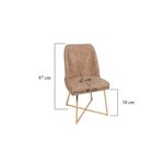 Casa si Gradina - Mobilier - Scaune si fotolii - Scaune - Set scaune, Hanah Home, metal, catifea, auriu maro, 50x49x90 cm, 4 bucati - Infinity.ro
